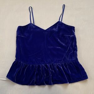 JCrew Velvet Peplum Tank
